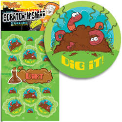 Dirt Scented Scratch-n-Sniff Stickers