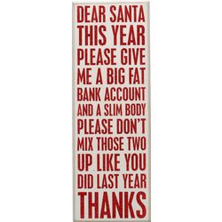 Dear Santa Box Sign