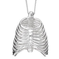 Ribcage Silver Plated Pendant