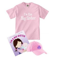 Big Sister T-Shirt, Hat and Book