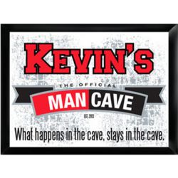 Personalized Stays in the Cave Framed Pub Sign