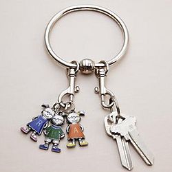 Personalized Character Charm Key Ring