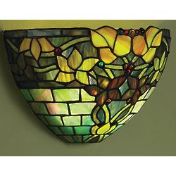 Art Glass Battery Operated Wall Sconce