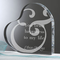 You and I Personalized Heart Plaque