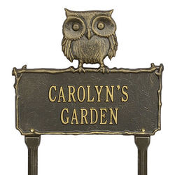 Owl Personalized Garden Sign