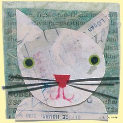 10" Cat Collage Wall Art Canvas Reproduction Print
