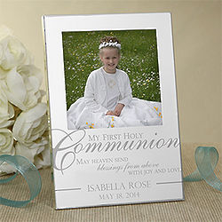 Engraved First Holy Communion Silver Picture Frame