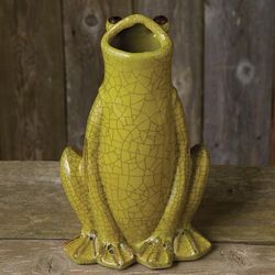 Crackle Frog Vase