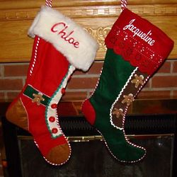 Gingerbread Cookie Personalized Christmas Stocking