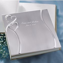Twin Hearts Wedding Guest Book