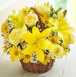Basket of Sunshine Flowers