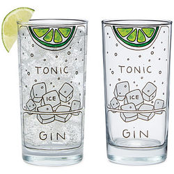 Gin and Tonic Diagram Glasses