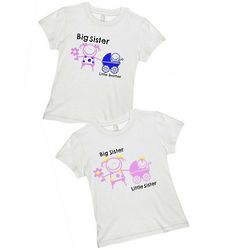 Big Sister with Little Sister or Brother T-Shirt