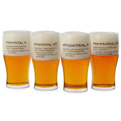 4 Life by Definition Beer Glasses