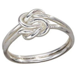 Sterling Infinity Knot Ring