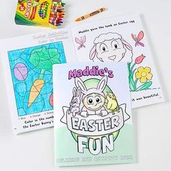 Easter Fun Personalized Coloring Activity Book with Crayons