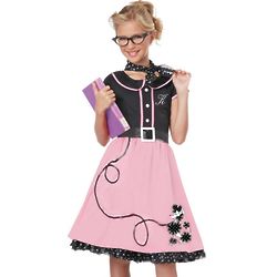 50s Sweetheart Poodle Skirt Girls Costume with Initial