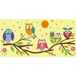 Owls on a Branch Nursery Wall Art