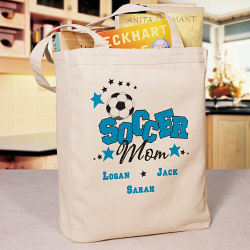 Soccer Mom Personalized Canvas Tote Bag
