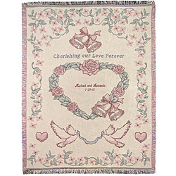 Personalized Cherishing Our Love Forever Wedding Throw