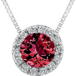 Ruby Necklace with Diamonds