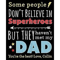Personalized Super Dad Canvas