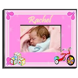 Girl's Personalized Blocks Picture Frame