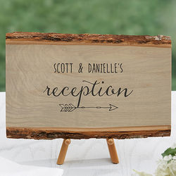 Personalized Rustic Wedding Reception Basswood Plank