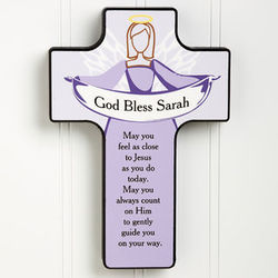 Personalized Angel Blessings Wall Cross