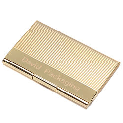 Personalized Elegant Solid Brass Business Card Case
