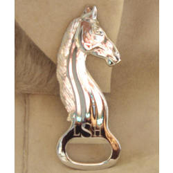 Personalized Silver Plate Horse Head Bottle Opener