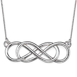 Double Infinity Necklace in Sterling Silver
