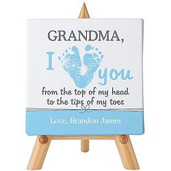 Personalized Love You To My Toes 5" Canvas