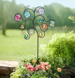 Glass Circles Garden Accent