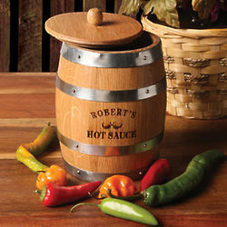 Personalized Hot Sauce Barrel