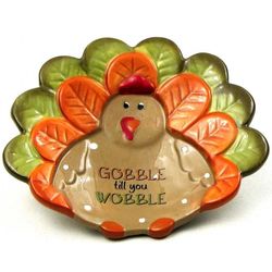 Gobble Gobble Ceramic Turkey Spoon Rest