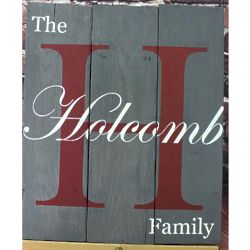 Personalized Family Monogram Pallet Sign