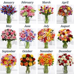 12 Months of Flower Bouquets