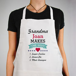 Personalized Grandma Makes the Best Apron