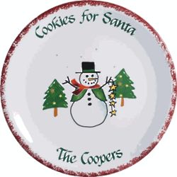 Personalized Snowman Cookie Platter