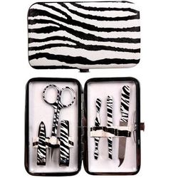 Black and White Zebra Manicure Set