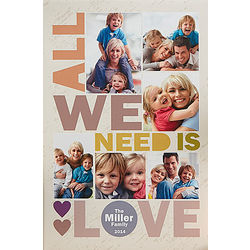 All We Need is Love Personalized Canvas Print