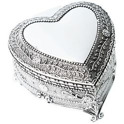 Silver Heart Keepsake Box