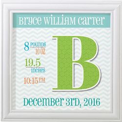 Personalized Framed Baby Announcement