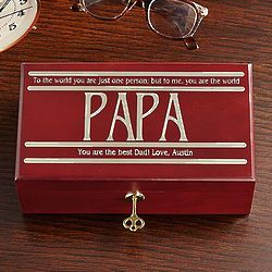 Personalized To the World Memory Box