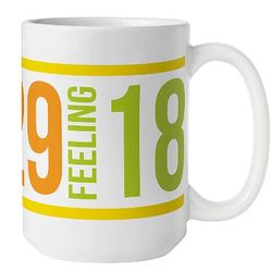 Personalized Age Is Just A Number Birthday Mug