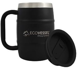Double-Barrel Insulated Stainless Steel Coffee Mug