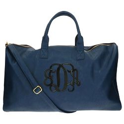 Personalized Faux Leather Luxe Weekend Bag