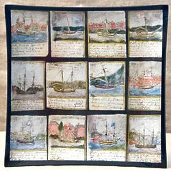 Ships At Port 8 Inch Square Plate