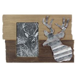 Rustic Wooden Frame with Deer